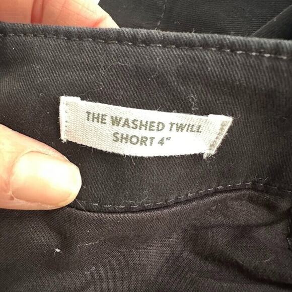 LOFT Womens Black The Washed Twill Shorts High Rise Plus Size 18 Curvy 4" - Picture 7 of 8